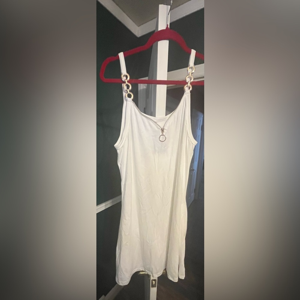 White zip Dress